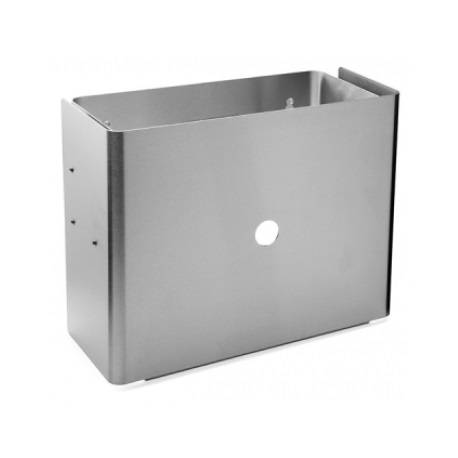 Poubelle murale 20 litres sans couvercle, inox brossé 316