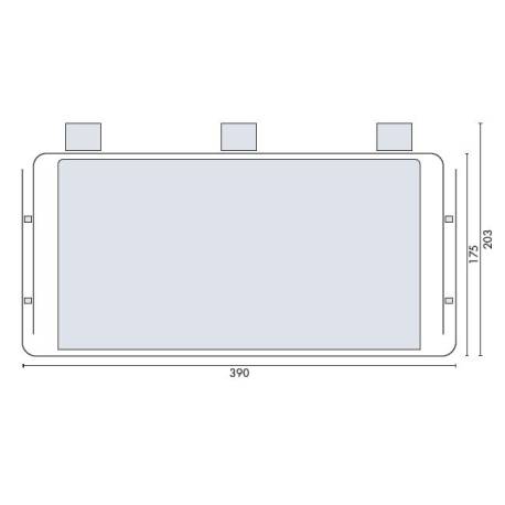 Poubelle murale 20 litres sans couvercle, inox brossé 316