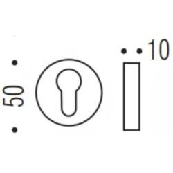 Paire de rosaces rondes MOOD ONE/DUE clé I (BC),C06 bleu océan