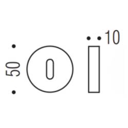 Paire de rosaces rondes MOOD ONE/DUE clé L (BC),C11 vert citron