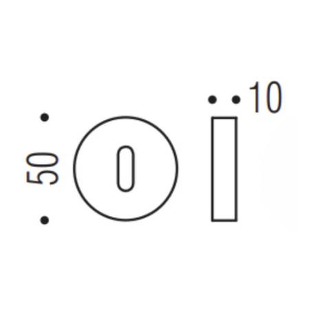 Paire de rosaces rondes MOOD ONE/DUE clé L (BC),C11 vert citron