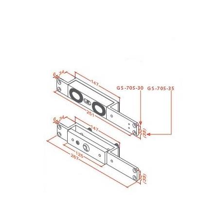 Ventouse électro. à cisaillement - Shear Lock 12-28VDC - Maintien 1350k - 30mm