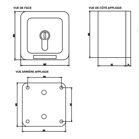 Contacteur à Clé -App./Encas.-NO/NF-Cylindre europ-Maintenu et Impulsion