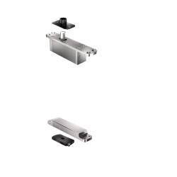 Ensemble pivots ST ONE/TP70 18mm + plaques rectangulaires noires