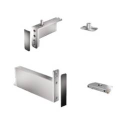 Ensemble pivot Système M+ réf. STM+40-F/TP40  avec plaque rectangulaire inox