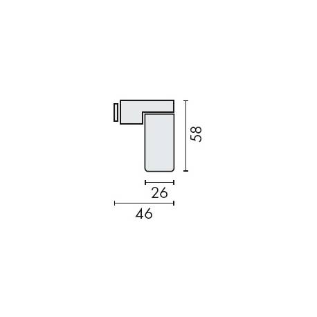 Bouton déporté fixe, inox brossé 316