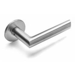 Paire de béquilles FF 19 mm sur rosace ronde, inox brossé 316