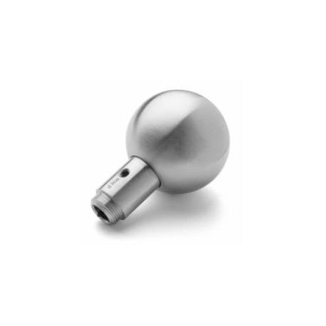 Bouton boule fixe, inox brossé 316