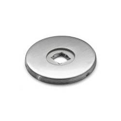 Rosace ronde pour bouton fixe, inox brossé 316