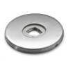 Rosace ronde pour bouton fixe, inox brossé 316