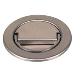 Cuvette ronde encastrée  Ø 80 mm, carré 8 mm, inox brossé 316