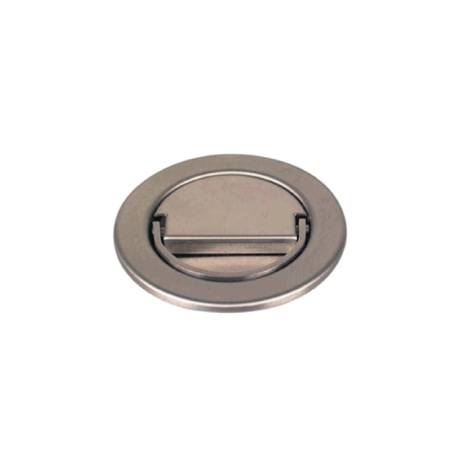 Cuvette ronde encastrée  Ø 80 mm, carré 8 mm, inox brossé 316