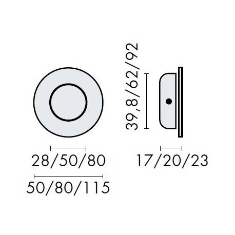 Cuvette ronde encastrée Ø 115 mm, inox brossé 316