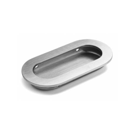 Cuvette ovale encastrée 58x175 mm, inox brossé 316