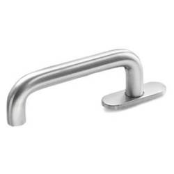 Béquille de fenêtre U 14 mm, inox brossé 316