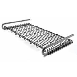 Rack porte-serviette 500x308 mm, support noir, inox brossé 316