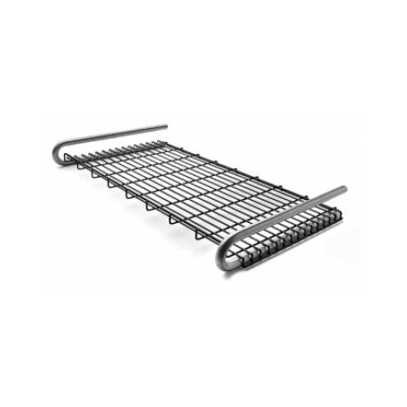 Rack porte-serviette 500x308 mm, support noir, inox brossé 316