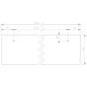Tablette en verre 470x120 mm