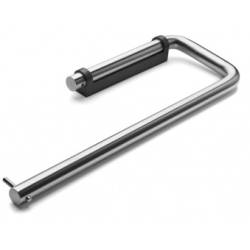 Dérouleur double papier WC Ø 14x275x94 mm, support noir, inox brossé 316