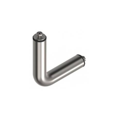 Tube coudé à 90°, inox brossé 316