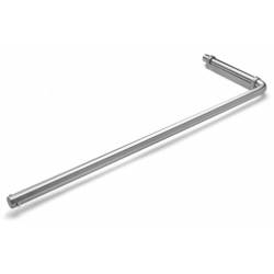Porte serviette rabattable Ø 14x465/471 mm, support inox billé, inox brossé 316