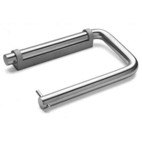 Dérouleur papier WC Ø 14x145x94 mm, support inox billé, inox brossé 316