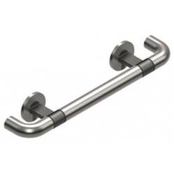 Barre de maintien PMR avec embouts coudés à 90°, lg 615 mm, inox brossé 316