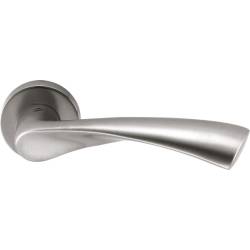 Paire de béquilles FLESSA sur rosace ronde, chromé mat