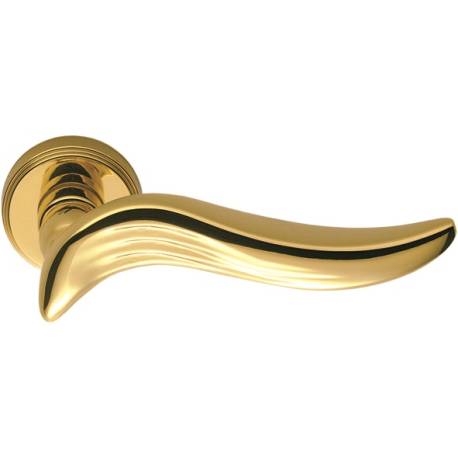 Paire de béquilles PIUMA sur rosace ronde, laiton poli