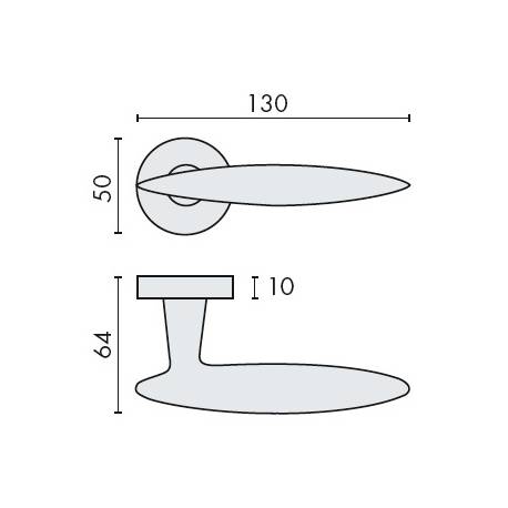 Paire de béquilles PEGASO sur rosace ronde, chromé