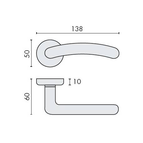 Paire de béquilles SIRIO sur rosace ronde, laiton poli