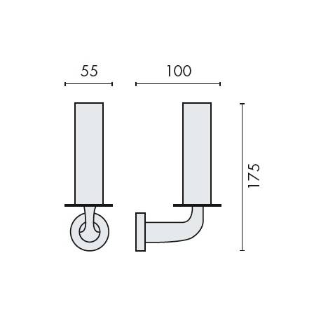 Porte-rouleau papier WC de réserve, chromé, BASIC
