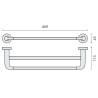 Porte-serviette double 460 mm, chromé, BASIC