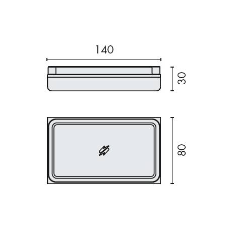 Porte-savon à poser, chromé/verre, FOREVER