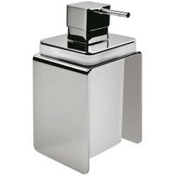 Distributeur de savon liquide à poser, 220 ml, chromé/verre, FOREVER