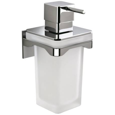 Distributeur de savon liquide mural, 220 ml, chromé/verre, FOREVER