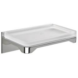 Porte-savon mural, chromé/verre, FOREVER