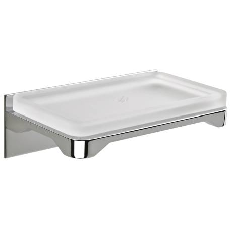 Porte-savon mural, chromé/verre, FOREVER