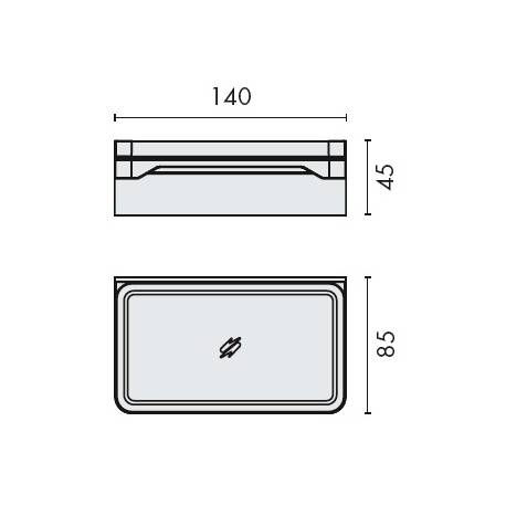 Porte-savon mural, chromé/verre, FOREVER