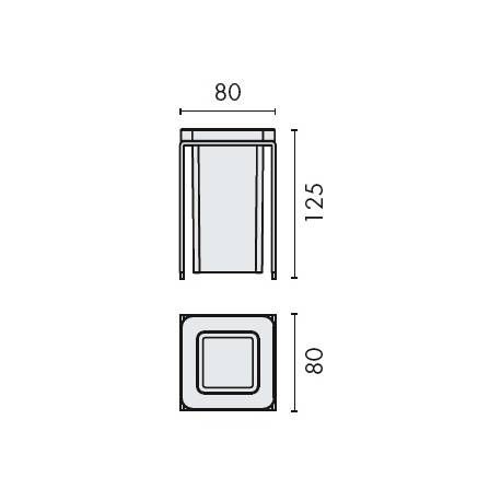 Porte-verre à poser, chromé/verre, FOREVER