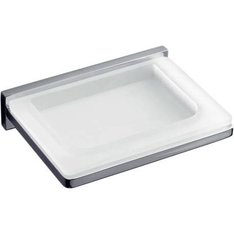 Porte-savon mural, chromé/verre, LOOK