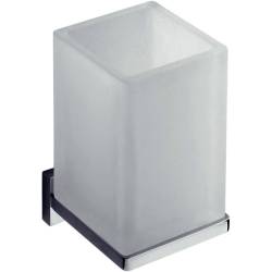 Porte-verre mural, chromé/verre, LOOK