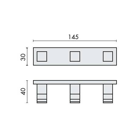 Patère, chromé, LOOK