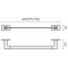 Porte-serviette 420 mm, chromé, LOOK