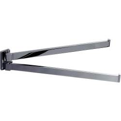 Porte-serviette double orientable 335 mm, chromé, LOOK