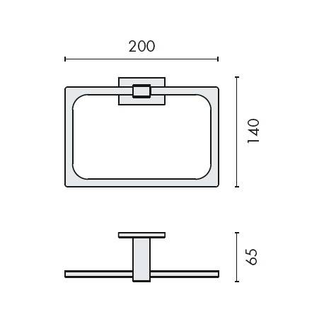 Porte-serviette anneau, chromé, LOOK