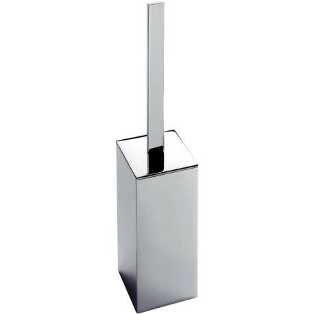 Ensemble balai/brosse WC à poser, chromé, LOOK