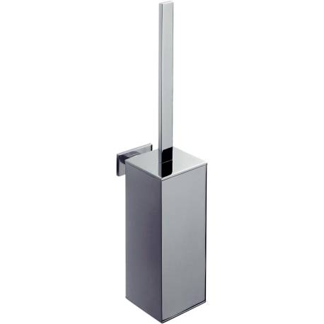 Ensemble balai/brosse WC mural, chromé, LOOK
