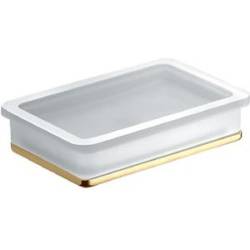 Porte-savon à poser, zirconium gold HPS/verre, LULU