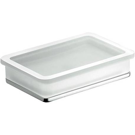 Porte-savon à poser, chromé/verre, LULU